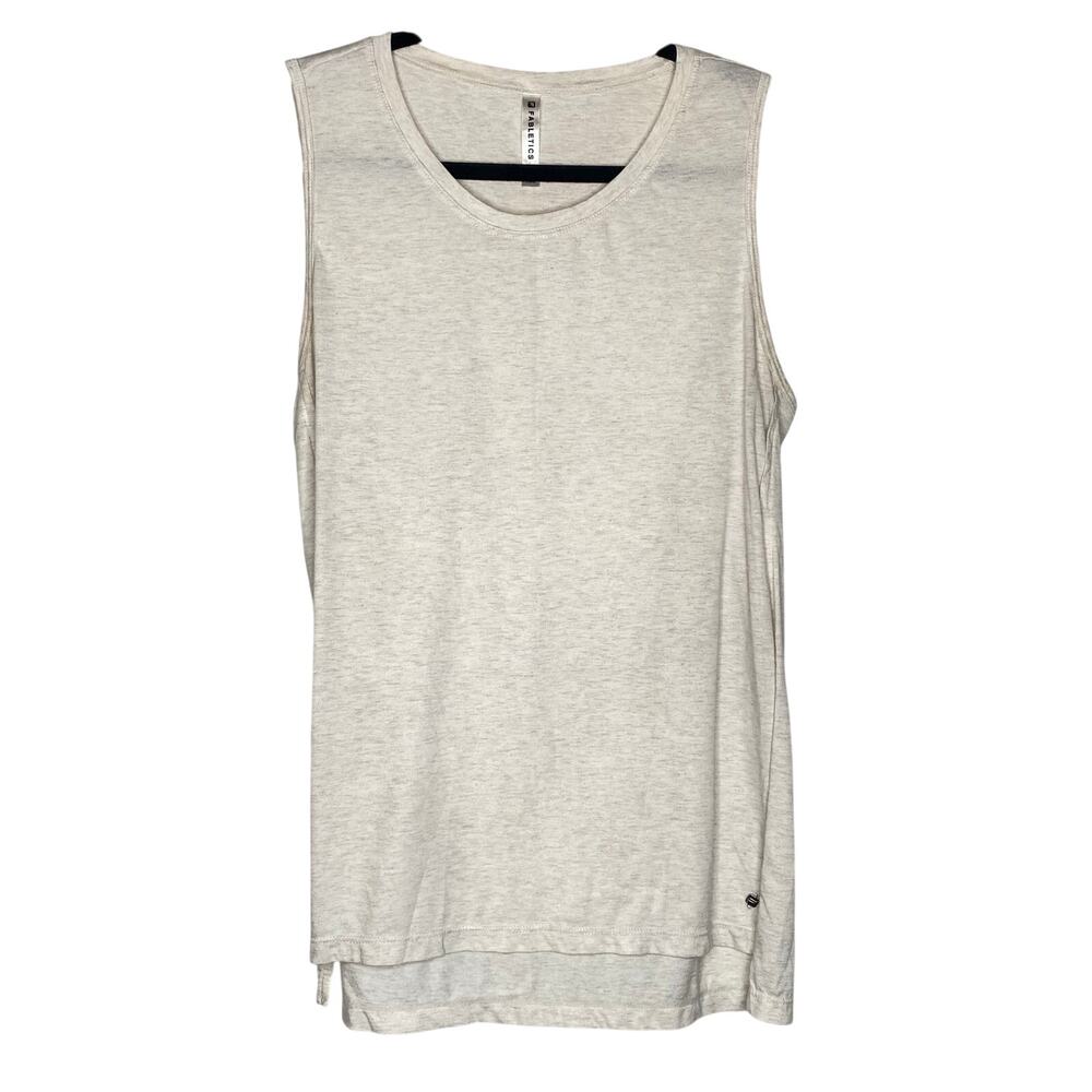Fabletics Cream Split Tank Size Large